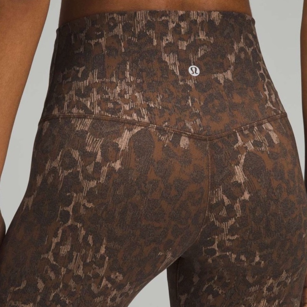 lululemon athletica Brown Patterned Women's Leggings Truleopard